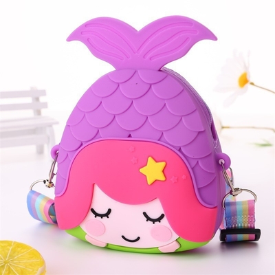良い価格 シーメイド キッズ クロスボディ バッグ コイン バッグ シリコン ショルダー バッグ ハンドバッグ 幅調整可能なストラップ メイクバッグ ビッグ ポップ バッグ オンライン