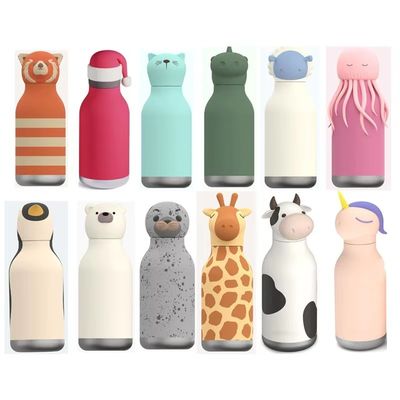 良い価格 Custom Silicone Lid Stainless Steel Water Bottle for Kids オンライン