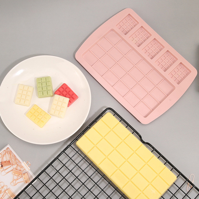 良い価格 ピンク シリコン ワッフル 模具 滑らかな シリコン マフィン パン ワッフルケーキ チョコレート オンライン