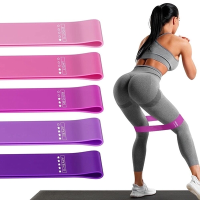 シリコンレジスタンスループ 家庭用 フィットネス 弾性トレーニング 5pcs バンド