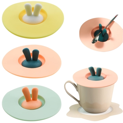 良い価格 シリコン カップ 蓋 食品 類 ウサギ 耳 シリコン カップ カップ 蓋 防塵 密封 カップ 茶 カップ 熱 カップ カップ カフェ カップ オンライン