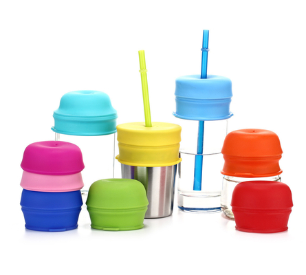 良い価格 シリコン シッピー ストロー カップ カップ 幼児 赤ちゃん 飲み用 ストロー 再利用可能 漏れ防止 イエティ ランブラー メイソン カップ カップ カップ オンライン