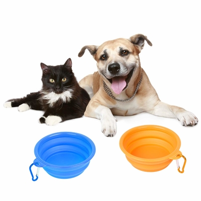 良い価格 シリコン 折りたたむ犬碗 BPAフリー 持ち運び可能な折りたたむ 旅行碗 ペット 猫 食べ物 水 食器 キャンプ用 オンライン