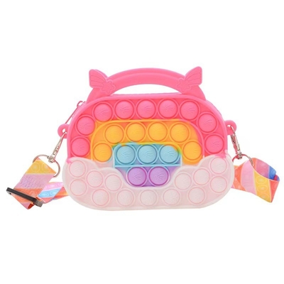 良い価格 小児用ハンドバッグ シリコンコイン 財布 可愛いクロスボディ バッグ バッグ 誕生日プレゼント 女の子用鉛筆 ペンケース メイクバッグ オンライン