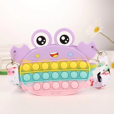 カラフル シリコン メイク アクセサリー 軽量 かわいい トートバッグ 子供用 ペンシルバッグ 収納 容器 バッグ 肩 ハンドバッグ