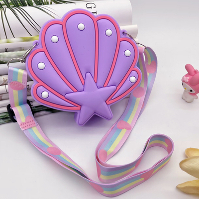 シェル食品級 シリコン鉛筆箱 クロスボディ バッグ ハンドバッグ メイクバッグ 収納容器 クリスマス誕生日プレゼント