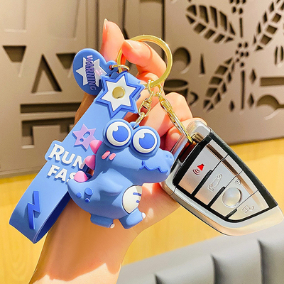 良い価格 可愛いアニメのキーチェーンのペンダント シリコン文具 新品 恐竜 魅力的なキーリング 男の子 女の子 オンライン