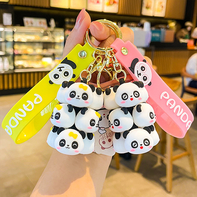 良い価格 2個セット 黒白パンダとピンク豚 キーチェーン 女性用 子供用 カワイ リュックバック アクセサリー オンライン