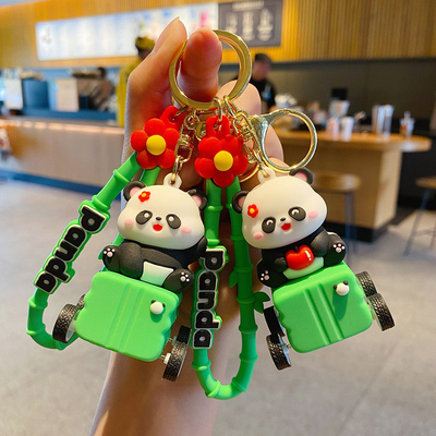 良い価格 シリコンのキーチェーンのペンダント 財布に かわいいパンダのキーチェーンの魔法 オンライン