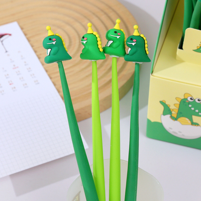 可愛い恐竜 黒インクペンを カートゥーン 楽しいカワイイ 書くジェルペンを 子供用 事務用品 学校用品 16個セット (可愛い恐竜)