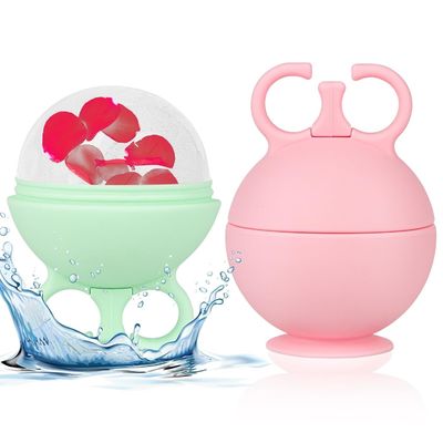 顔用シリコンアイスローラー、コールドセラピーフェイシャルマッサージャー、むくみ、ニキビ、赤み対策、BPAフリー、OEMスキンケアツール、ミントグリーン