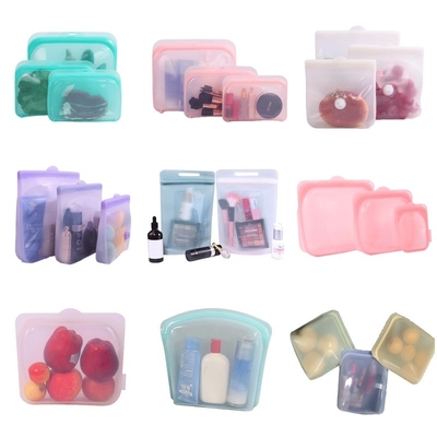 環境に優しい再利用可能なシリコン食品貯蔵袋 防空・BPA・フリー・リーク・プルーフデザイン 冷蔵庫・マイクロ波・洗碗機に安全 食事準備・残食・赤ちゃん食品・旅行に最適