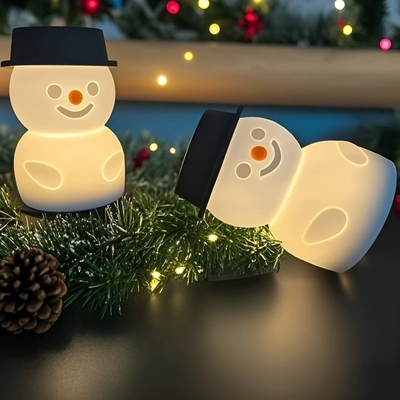 良い価格 Snowman Silicone Night Light for Kids - Touch Control, Rechargeable LED オンライン