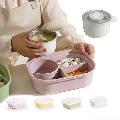 良い価格 Premium Stainless Steel & Silicone Lunch Set For Kids And Families – 4-in-1 Combo With Bento Box, Bottle, Snack Cup, And Animal Cutlery Wholesale オンライン