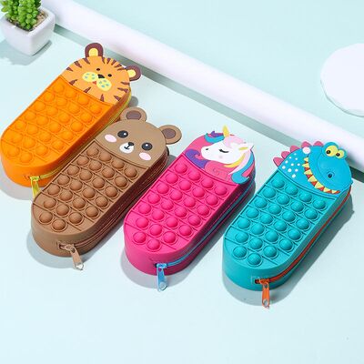 良い価格 食品グレードシリコン製丸型カスタムシリコンペンケース 環境に優しい無毒素材 日常使いやギフトに最適 オンライン