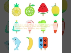 DIY 漫画シリコン模具 再利用可能なBPAフリー食品グレードのアイスキューブトレイ 可愛い果物と動物の形 チョコレート,キャンディー,ゼリー,樹脂,石けんなど